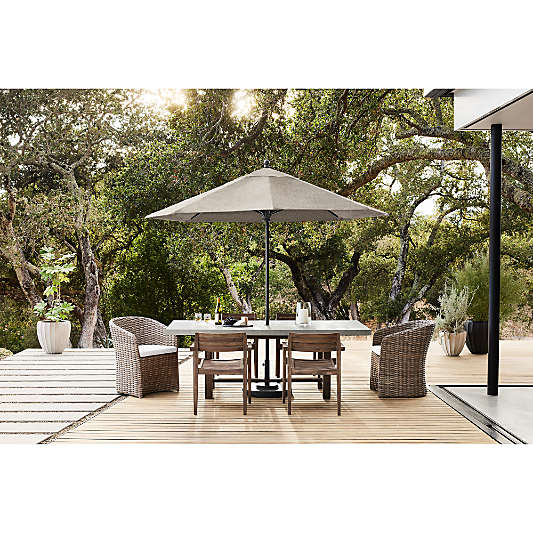 Abaco Resin Wicker Outdoor Dining Chair with Canvas Black Sunbrella ® Cushion