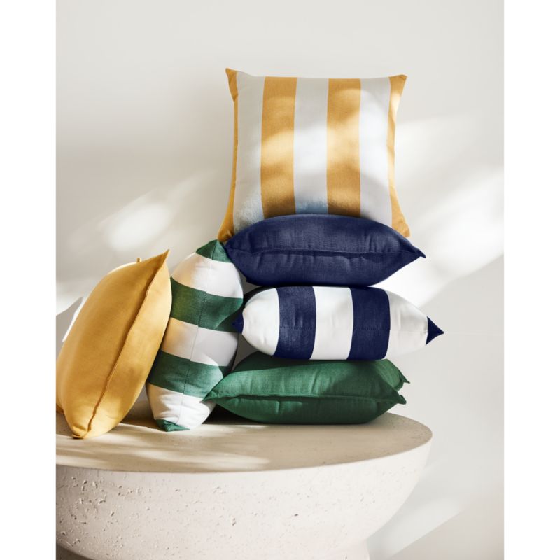 Sunbrella ® 20"x20" Green Cozumel Cabana Stripe Outdoor Throw Pillow - image 2 of 7