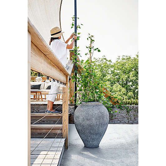 Ophelia 24" x 29.9" Black Tall Planter