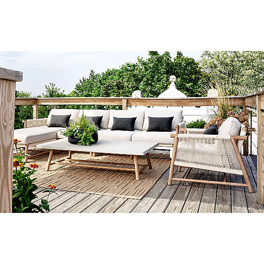 Sunbrella ® Charcoal Outdoor Lumbar Pillow