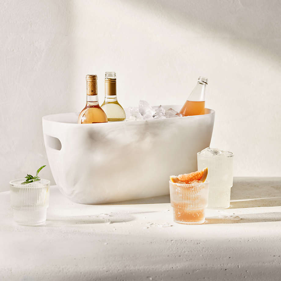 Naya White Resin Beverage Tub | Crate & Barrel
