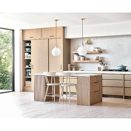 Natural Elm Wood Floating Shelf 48"