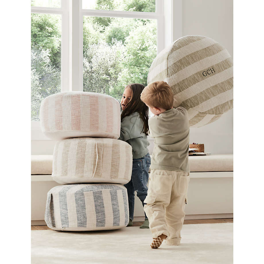 Striped floor pillow on sale