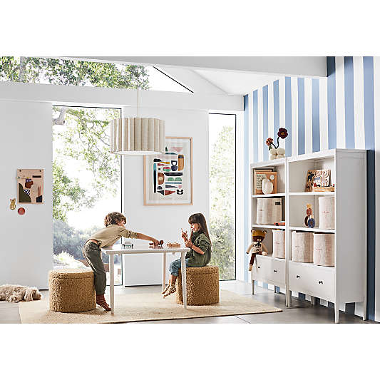 Hampshire 36" White Wood 3-Shelf Tall Kids Bookcase with Drawer