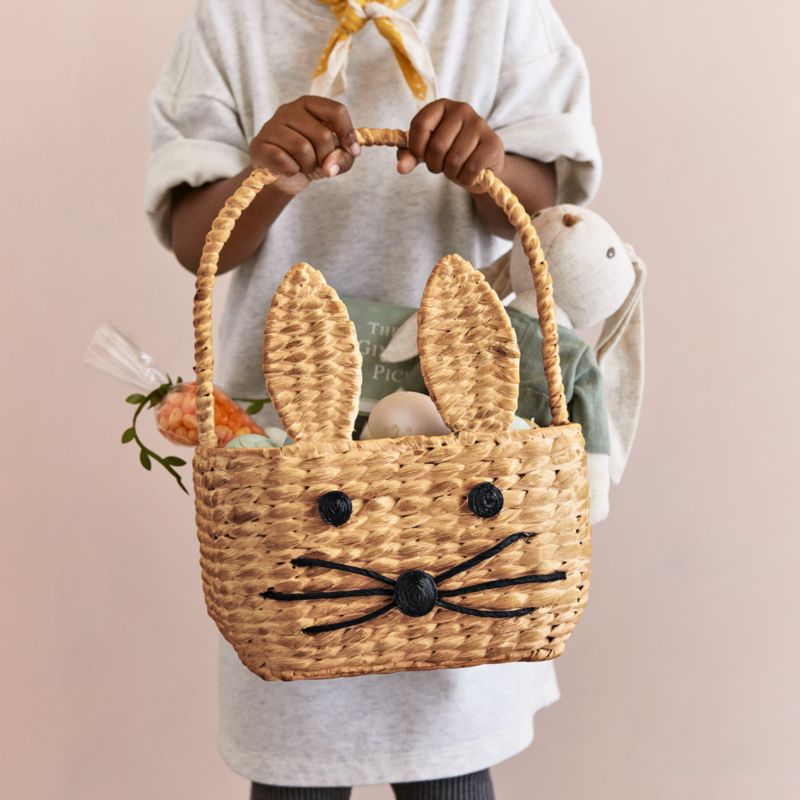 Natural Woven Bunny Kids Easter Basket - image 2 of 12