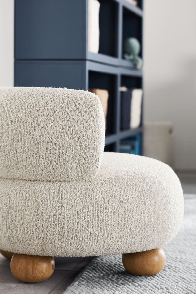 Oki Ivory Boucle Kids Lounge Chair - image 5 of 15