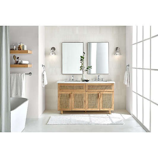 Natural Elm Wood Floating Shelf 36"