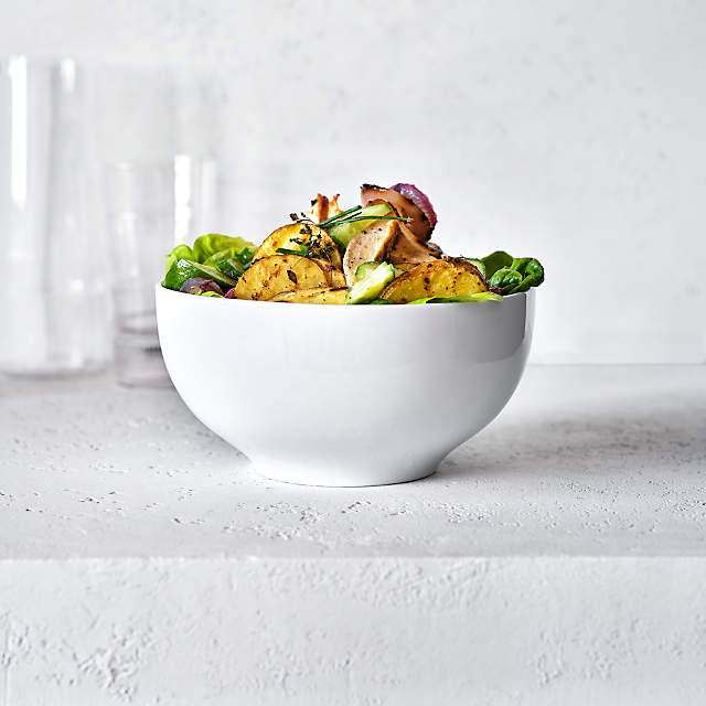 Large Salad Bowl White Ceramic  Decorative Bowl Ceramic Salad