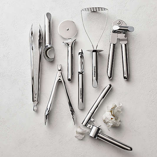 Crate & Barrel 9" Stainless Steel Tongs