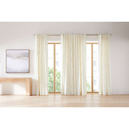 1.5" Standard Curtain Rod and Round End Cap Finials Set