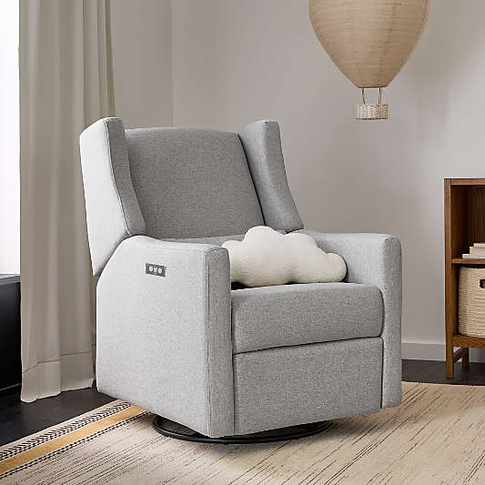 Babyletto Kiwi Grey Electronic Swivel Glider Power Recliner Nursery Chair