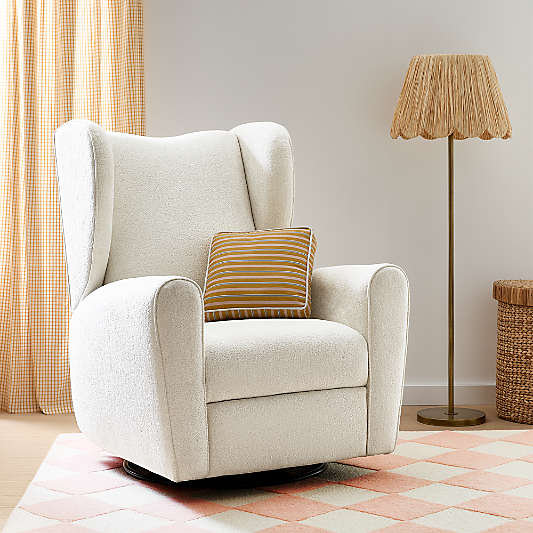 Seesaw Cream Electronic Swivel Glider Power Recliner Nursery Chair