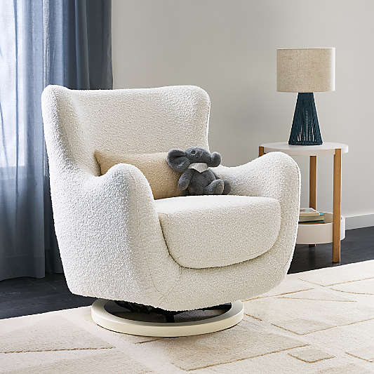 Babyletto x Nursery Works Solstice Ivory Boucle Nursery Glider Chair