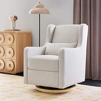 Wally Woven Beach Beige Nursery Glider Chair