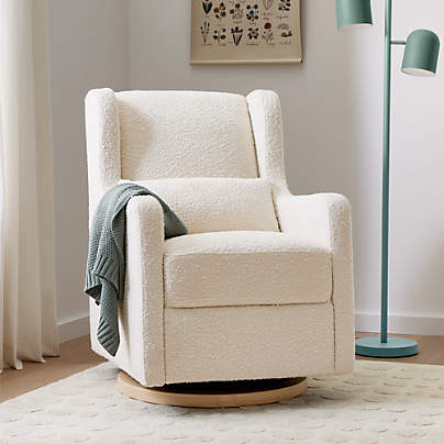 Wally Ivory Boucle Nursery Glider Chair