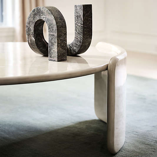 Sand Dune 50.5" Round High Gloss Coffee Table by Brigette Romanek