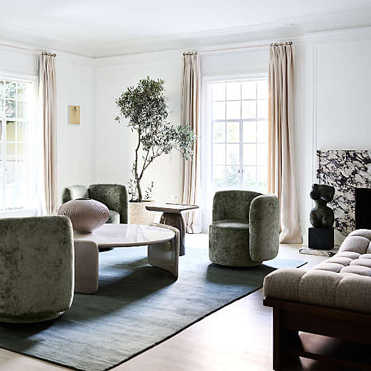 Blanca Round Beige Ribbed Ceramic Vase 12" by Brigette Romanek