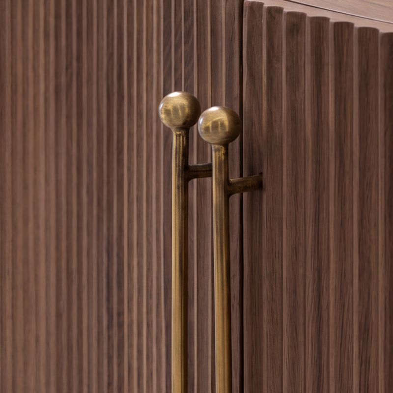 Coastline 72" Barley Wood Fluted Credenza by Brigette Romanek - image 3 of 10
