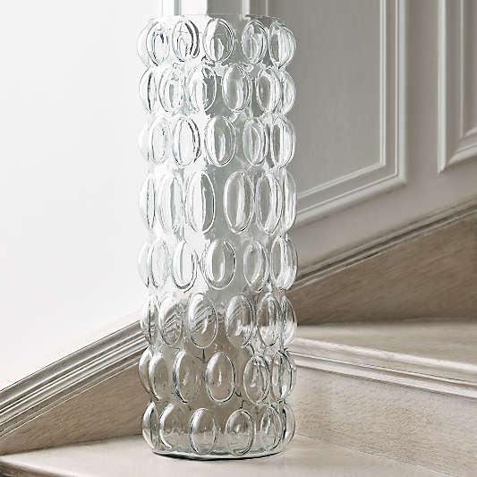 Bubbles Oversized Recycled Glass Vase 27" by Brigette Romanek