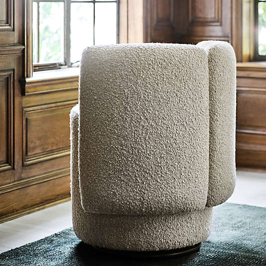 Wills Upholstered Swivel Dining Chair by Brigette Romanek