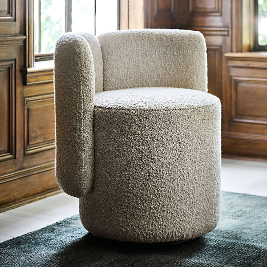 Wills Upholstered Swivel Dining Chair by Brigette Romanek