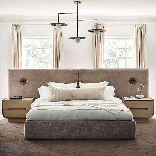 Montecito Queen Extended Headboard Bed with Lighting by Brigette Romanek