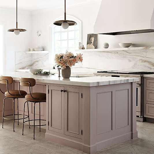 Lilypad Metal and Glass Pendant Light by Brigette Romanek 16"