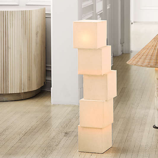 Cubey Linen Table Lamp by Brigette Romanek