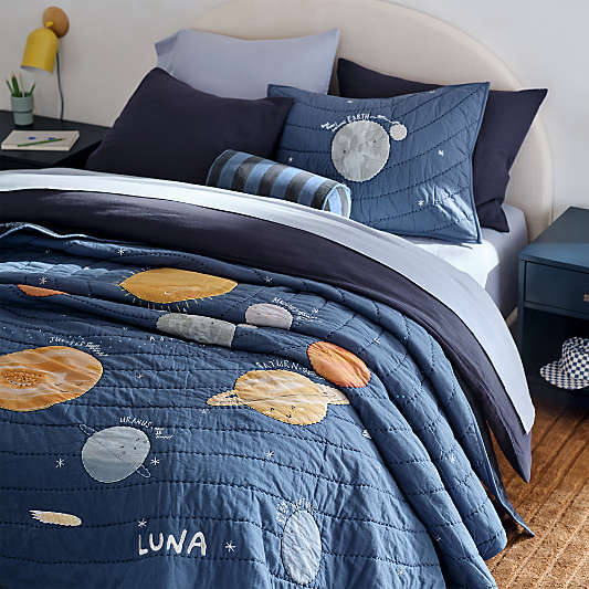 Supersoft Mist Blue 100% Organic Cotton Gauze Kids Queen Sheet Set