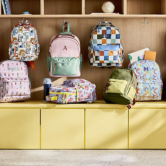 Dreamer Construction Trucks Medium Kids Backpack with Side Pockets