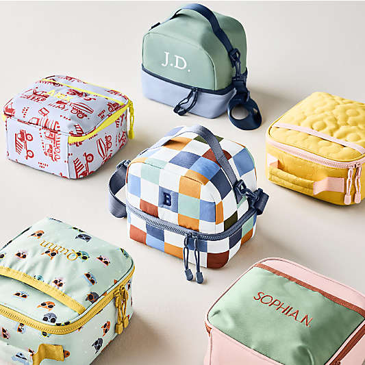 Dreamer Green and Blue Colorblock Dual Compartment Soft Insulated Kids Lunch Box