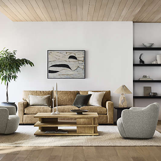 Axis Leather Sofa (66"-105")