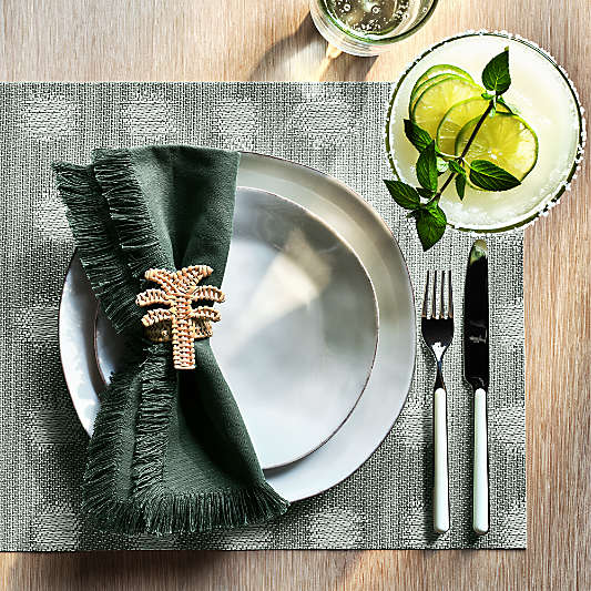 Wicker Palm Tree Napkin Ring