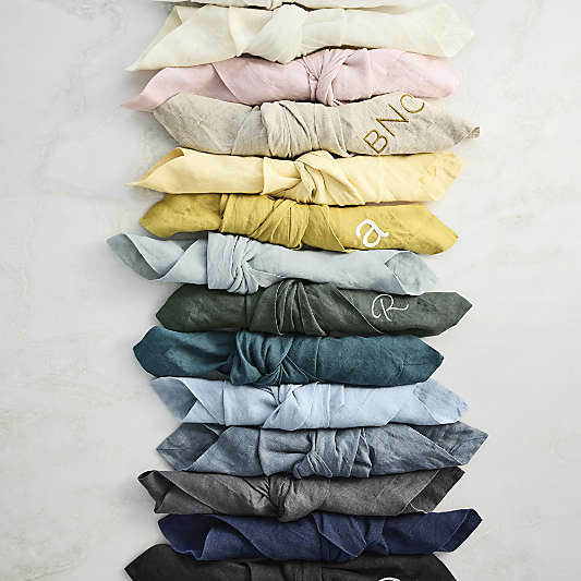 Marin Olive Yellow EUROPEAN FLAX ™-Certified Linen Napkin