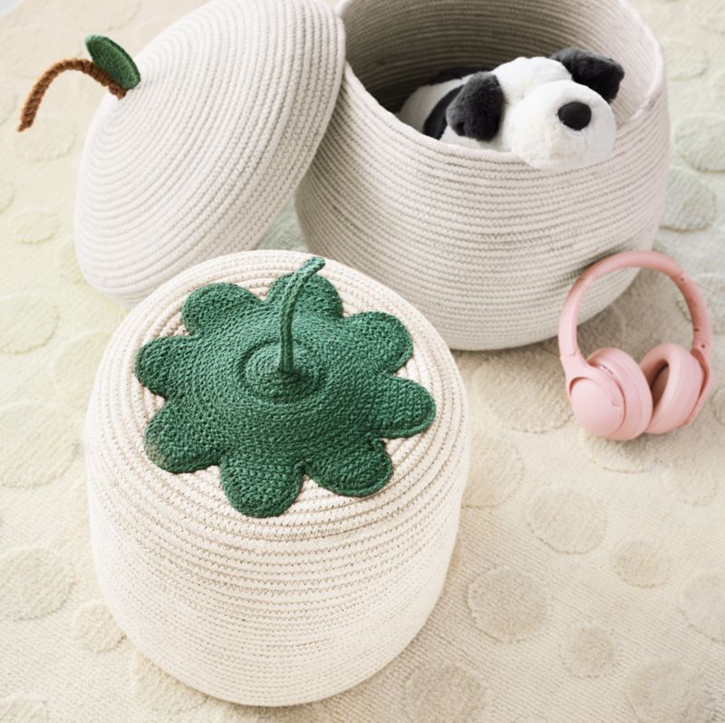 Apple and Strawberry Cotton Rope Fruit Bin Set - image 1 of 5