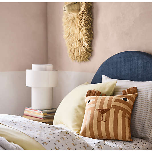 Emma Denim Blue Upholstered Arched Kids Headboard