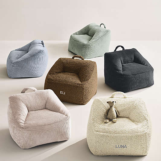 Ivory Sherpa Kids Lounge Chair