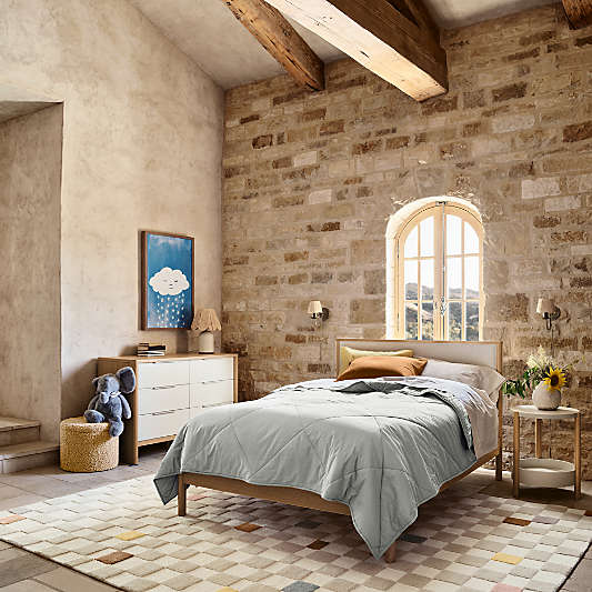 Redondo Natural Wood and Upholstered Kids Bed