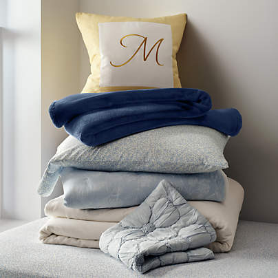 Dorm Bedding Bundle - Sky Blue Floral