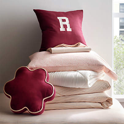 Dorm Bedding Bundle - Classic Pink Varsity