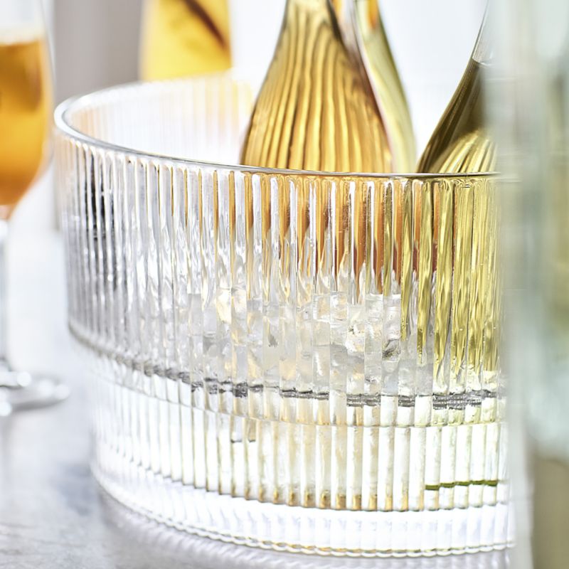 Atwell Ribbed Glass Beverage Tub - image 1 of 3