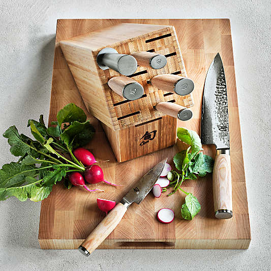 Crate & Barrel Reversible Maple End-Grain Cutting Board 18"x13"x1.5"