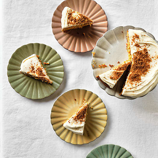 Cielo Scalloped Terracotta Salad Plates Set of 4