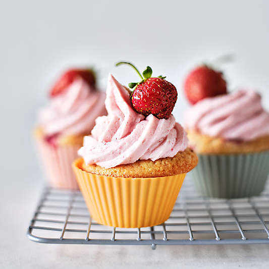 Crate & Barrel Multicolor Silicone Baking Cups, Set of 12