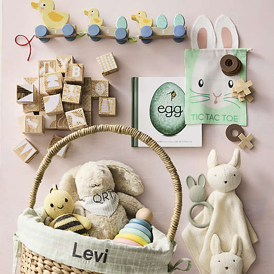 Mini Stax Seafoam Green Kids Easter Basket Liner