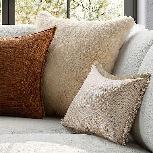 Geo Fringe Organic Cotton 22"x15" Throw Pillow