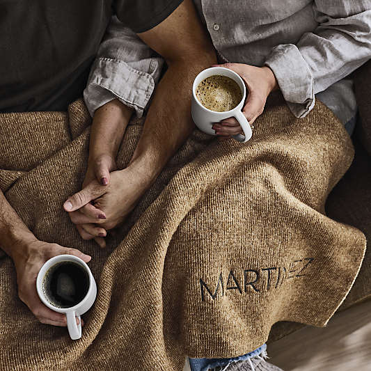 Alpine Cozy Ivory and Camel Tan Reversible 70"x55" Throw Blanket