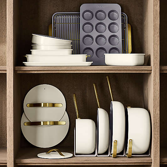 Caraway ® Cream Ceramic Non-Stick Full Kitchen Cookware & Bakeware Set