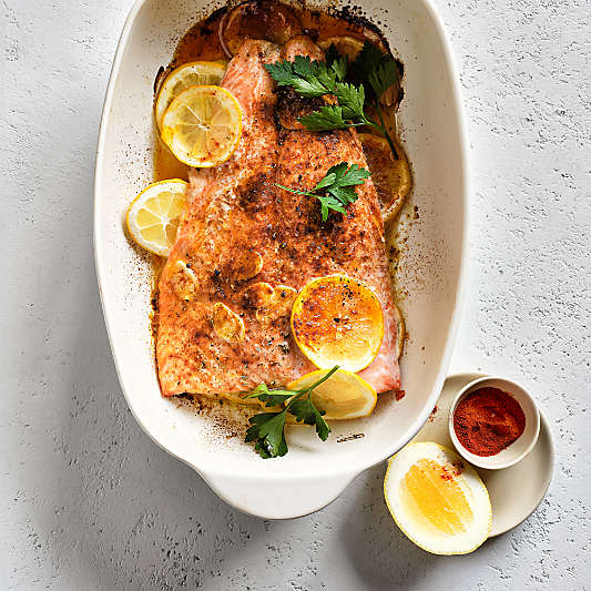 Craft Linen Cream 2-Piece Stoneware Bakers Set