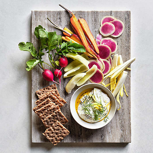 Tuscan Kitchen Marble Rectangular Platter 12" x 16"